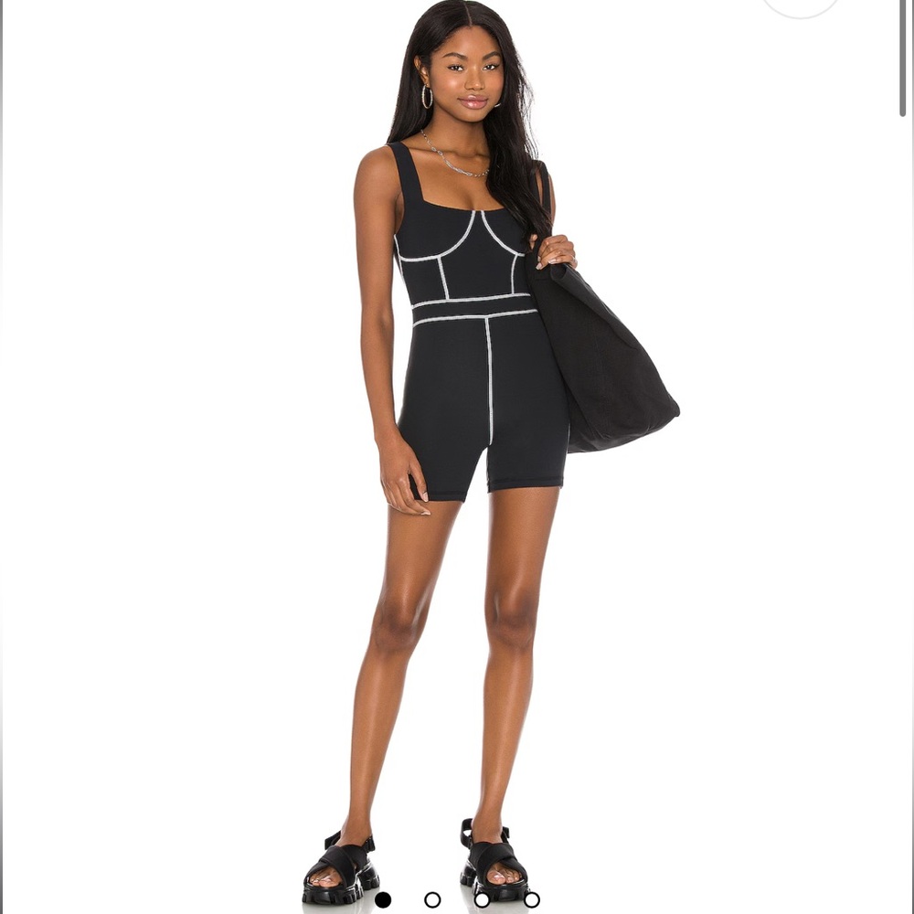 Corset Bodysuit in Black by WeWoreWhat Size L